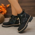 thumbnail image 6 of Shoes for Women Combat Boots Chunky Sole Ankle Boots Classic Style Big Head British Style Fashionable Fall And Winter Style Super Eye-Catching Trendy Short Boots Black 39, 6 of 7