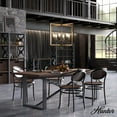 thumbnail image 3 of Hunter - Woodburn 6-light Noble Bronze, Extra Large Pendant Light, Dimmable, Modern Style, Rectangle Shaped, for Bedrooms, Dining, Living Rooms - 19810, 3 of 7