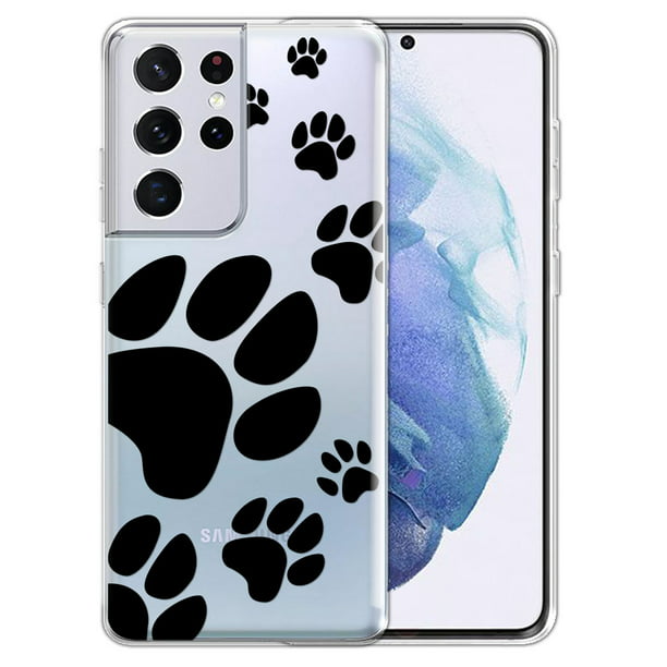 FINCIBO Soft TPU Case Slim Protective Cover for Samsung S21 Ultra 2021, Dog Paw Prints Walmart.com