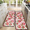 thumbnail image 4 of Kitchen Rugs Sets Of 2,Red Strawberry Plants Fruit Heart Anti Fatigue Kitchen Mat Rugs Non Slip Washable,Decorative Kitchen Floor Mats for Kitchen,Sink,Laundry,17"x47"+17"x47", 4 of 5