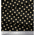 thumbnail image 2 of Soimoi Black Cotton Duck Fabric Polka Dots Print Fabric by the Yard 42 Inch Wide, 2 of 3