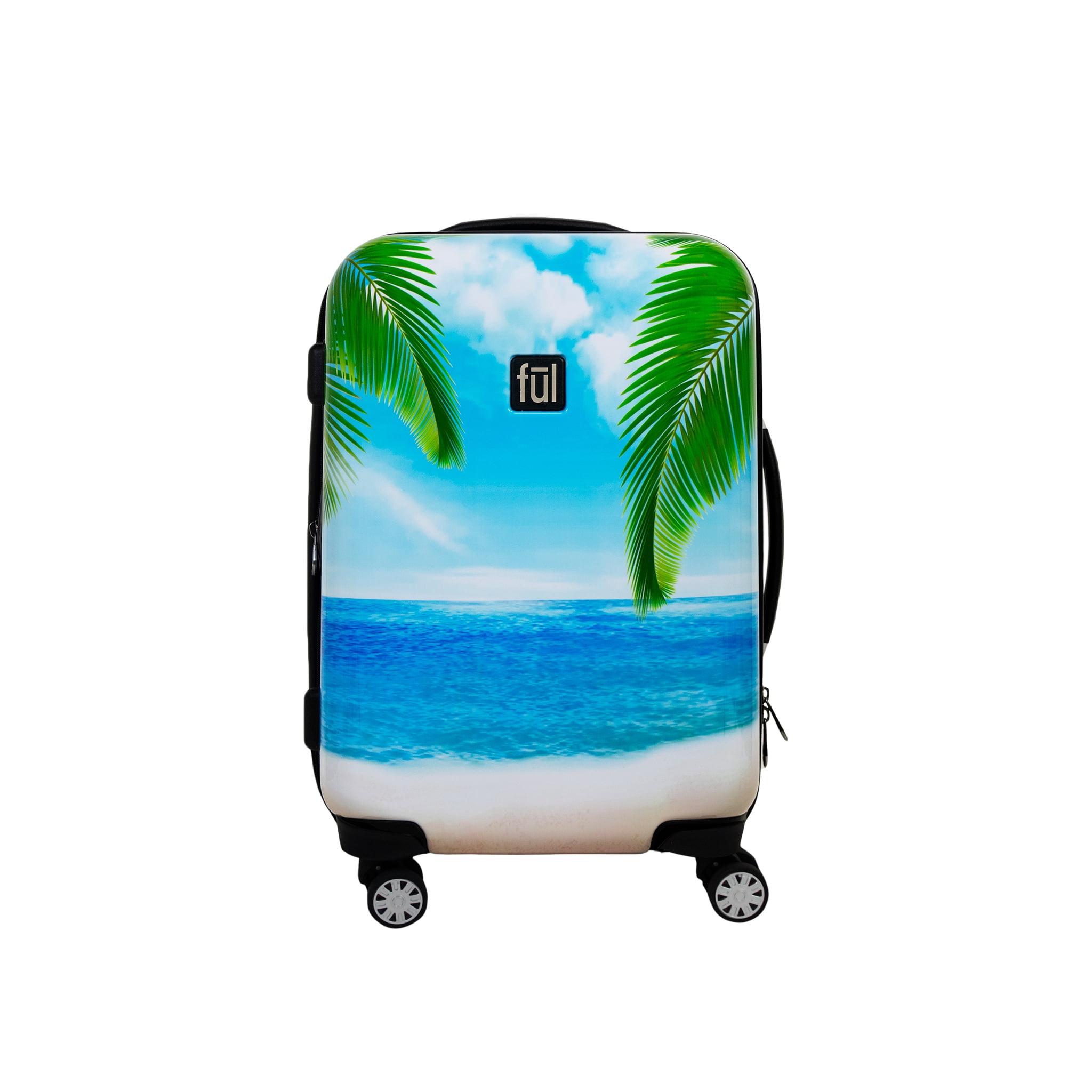 FUL Printed Tropical Beach 21in Hard Sided Rolling Luggage