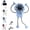 Blue, variant on Portable Robot Fan Man, 2 in 1 Fan & Phone Stand, USB Rechargeable 3-Speed Mini Fan with Remote for Indoor Outdoor Use