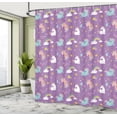 thumbnail image 5 of Ambesonne Cartoon Shower Curtain, Unicorn Rainbows, 69"Wx84"L, Multicolor, 5 of 5