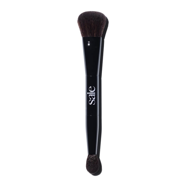 Brocha de maquillaje Saie The Double Brush para polvo y crema