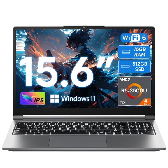 SGIN 18.5" wind 11 Laptop Computer 16GB RAM 256GB ROM, University Student Laptop, Wifi 6, BT5.2