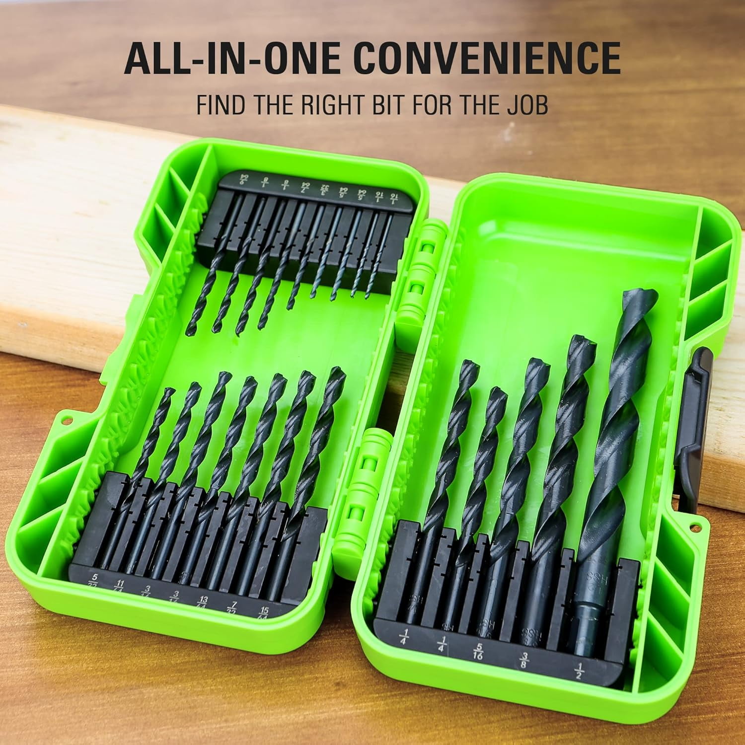 Greenworks 21 Piece Black Oxide Drilling Bit Set