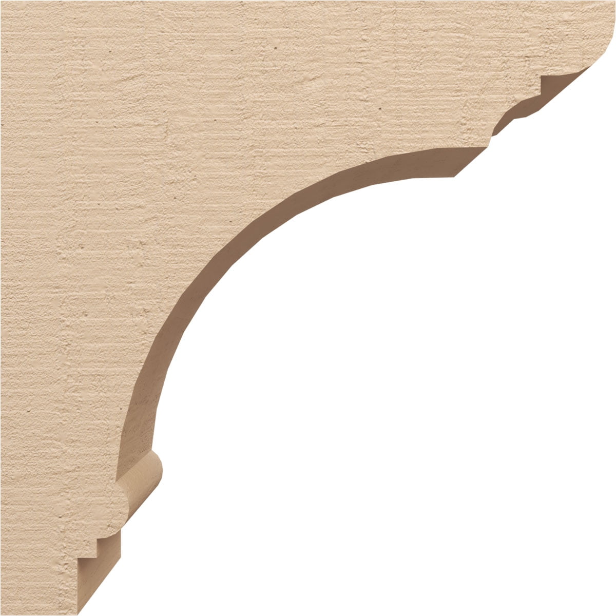 10"W x 20"D x 20"H Classic Hughes Rough Cedar Woodgrain TimberThane Corbel, Primed Tan