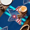 thumbnail image 3 of Patriotic USA Flag Table Runner 70 Inches, Independence Day Firework Blue Striped Bed Runner Dresser Scarves Tabletop for Indoor Outdoor Parties/Ceremony/Banquet, 13" x 70", 3 of 9