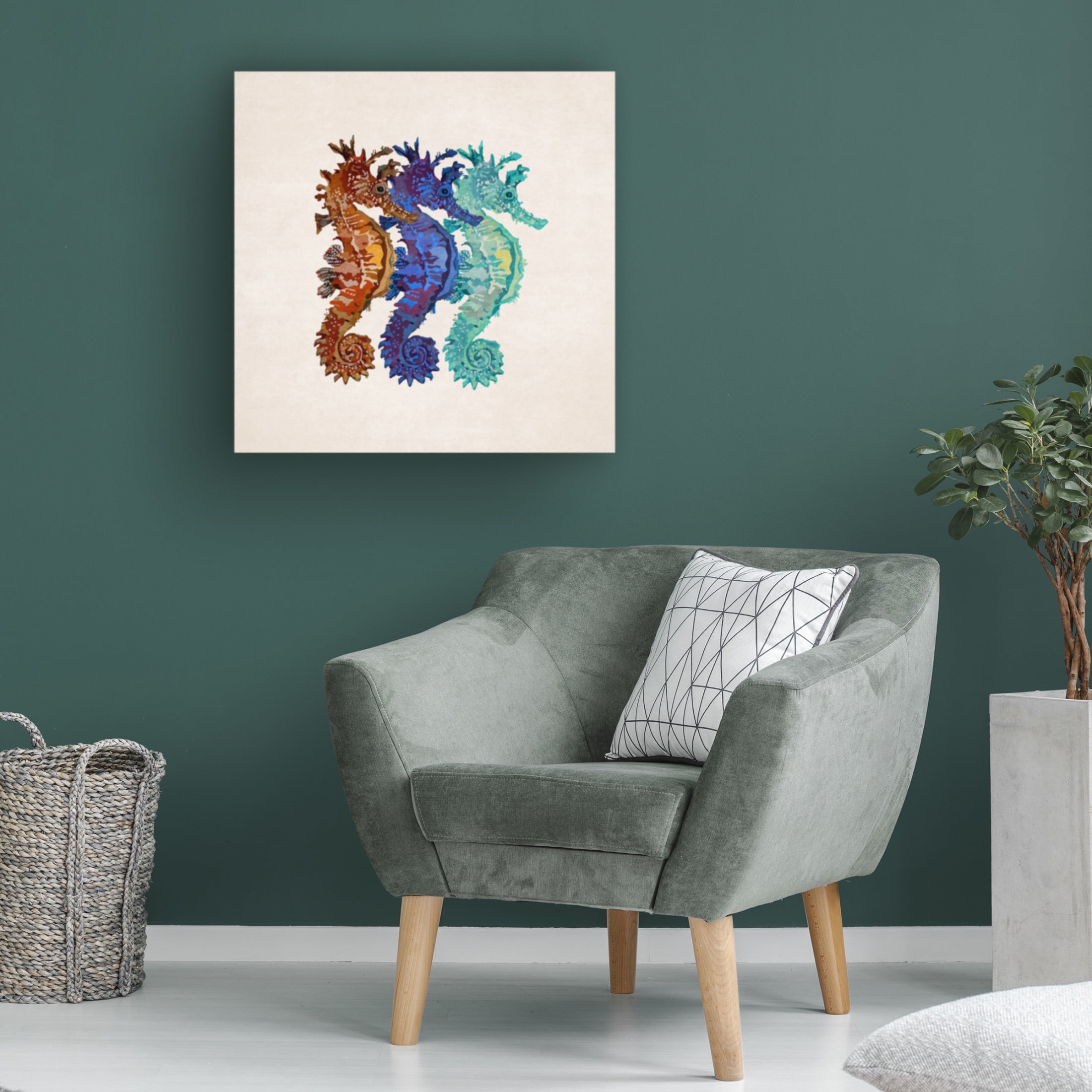Trademark Fine Art Emel Tunaboylu Denizatlari Canvas Wall Art