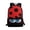 Red Black Polka Dot, variant on Binienty Fire Ice Baseball Print School Backpack for Teens, Adjustable Shoulder Straps Schoolbag with Front Zipper Pocket, Durable Book Bag for Daily Class Outdoor Activities