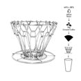 thumbnail image 4 of Coffee Dripper Holder, Brewer Tool Folding Coffee Drip Rack  For Home Silver, 4 of 8