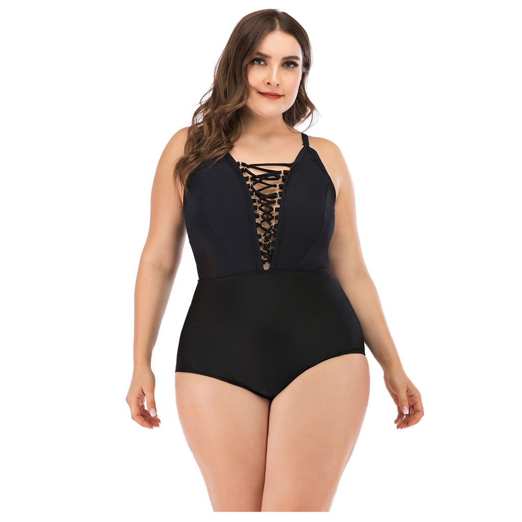 plus size one piece swimsuits walmart
