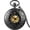 Black, variant on Vintage Pocket Watch for Men Women Roman Numerals Scale Quartz Bronze Fob Pocket Watches with Chain