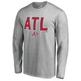thumbnail image 2 of Men's Ash Atlanta Braves ATL Hometown Long Sleeve T-Shirt, 2 of 3