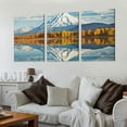 thumbnail image 2 of Nawypu Ancient Volcano and Lake Panorama Landscape Canvas Wall Art 12''x16''X3 Panels, 2 of 4