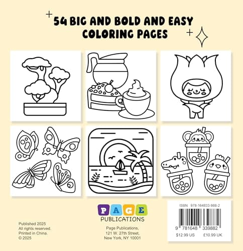 Stress Relief Bold and Easy Coloring Book for Adults and Teens: Simple, Relaxing Designs to Soothe the Mind and Lift the Mood