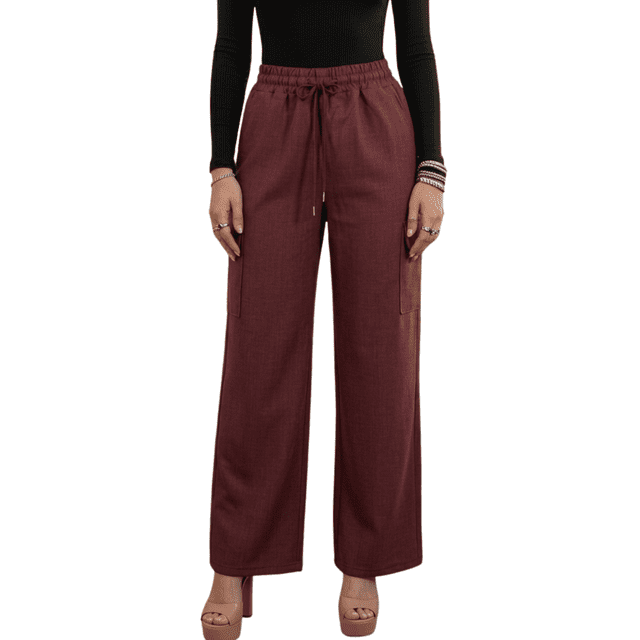 PANTALONES RELAJADOS PARA MUJER DE DISEÑO UNICO WIDE LEGS DE CINTURA ALTA