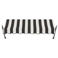 thumbnail image 2 of Awntech 7.375 ft New Orleans Fixed Awning Acrylic Fabric, Black/White Stripe, 2 of 2