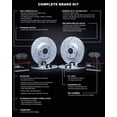 thumbnail image 4 of R1 Concepts Front Rear Brakes and Rotors Kit |Front Rear Brake Pads| Brake Rotors and Pads| Optimum OEp Brake Pads and Rotors |Hardware Kit|fits 2001-2003 Toyota Highlander, 4 of 5