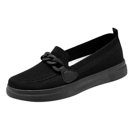 KELINFONG Womens Trendy Loafers Business Casual Flats Shoes Slip on Work Shoes Comfort Walking Shoes