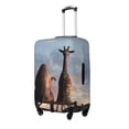 thumbnail image 2 of Bixox Washable Elephant Giraffe On A Mountain Top Sunset Printed Luggage Cover, Fashion Suitcase Protector Fits for Large luggage, 2 of 8