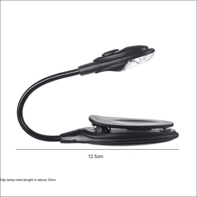 Lámpara de libro con clip LED, lámpara de lectura con protección ocular para estudiantes, se puede girar, luz de noche, lámpara con clip