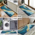 thumbnail image 6 of Blue Gold Wave Marble Pattern Kitchen Rug Mat,Kitchen Runner Rugs Non Skid Washable,Decorative Kitchen Floor Mats for Kitchen,Sink,Laundry,17"x47.2", 6 of 7