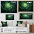 thumbnail image 4 of Designart "Enigmatic Spiral In Emerald" Abstract Spirals Floater Framed Canvas Prints, 4 of 5