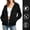 #0177-Black, variant on Women's Waterproof Hooded Windbreaker Jacket Lightweight Outdoor Raincoat with Pockets for Hiking Travel