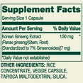thumbnail image 2 of Spring Valley Standardized Extract Korean Panax Ginseng Dietary Supplement Vegetarian Capsules for General Wellness, 100 mg, 60 Count, 2 of 12