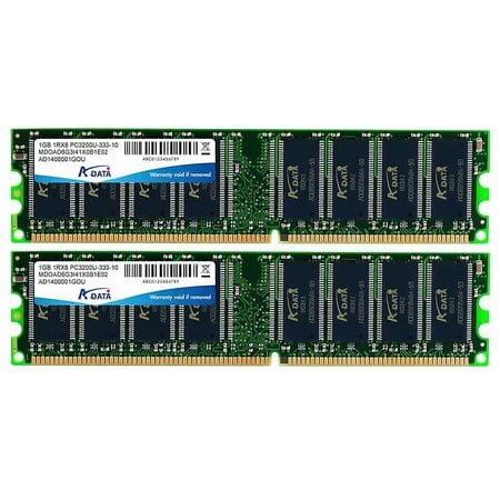 - 2GB A-Data DDR PC3200 400MHz CL3 Dual Channel kit (2x1GB)