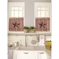 thumbnail image 5 of Western Texas Star Vintage 2 Panel Kitchen Curtains for Small Windows, Rustic Wreath Wood Red Plaid Bathroom Tier Curtain, Short Window Treatment for Bedroom/Living Room 55"x36", 5 of 6