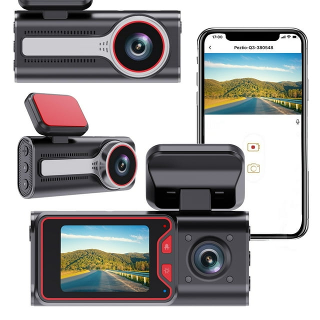 TIMIFIS Vehicle Recorder Car Recorder Car Front Car Interior Two Recording Night Vision Enhanced Lens.0 Inch Screen Loop Recording Vehicle Camera