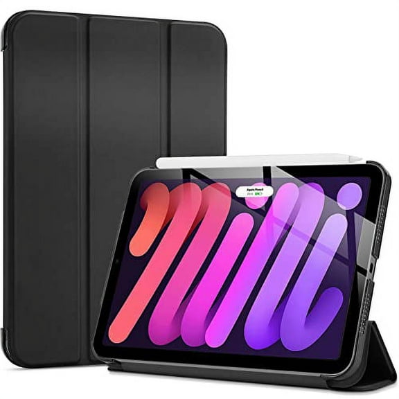 ProCase iPad Mini 6 Case 8.3 Inch 2021 iPad Mini 6th Generation Case, Hard Back Cover Cases for 2021 iPad Mini 8.3" 6th Gen A2567 A2568 A2569 -Black