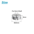 thumbnail image 2 of Single Split Shaft Collar Set for 6mm Shaft, One-Piece 2pcs Clamping Collars 20mm OD, 8mm Thickness, 2 of 5