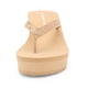 thumbnail image 2 of Sandalia DREAM PAIRS SDFF2222W Plataforma con Cuña y Pedrería Nude, 2 of 5