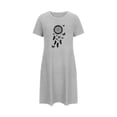 thumbnail image 5 of Taylonsss Clearance Women's Oversized Short Nightgown Fashion Chest Print Short Sleeve Nightdress, 5 of 7