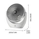 thumbnail image 2 of USB Desk Fan with Digital Display, 270° Oscillating Quiet Cooling Fan, Portable Clip on Fan for Office Desk Home Bedroom, Adjustable Speed Desktop Fan with Strong Airflow, 2 of 3