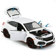 Alloy+ABS+Rubber 1:32 Model Car Diecast Sound & Light Gift for Honda Civic Type R