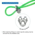thumbnail image 4 of Uxcell 1/4 Green Vinyl Coated Wire Ropes 20ft Galvanized Steel with 2PCS M6 Loop Sleeves, 4 of 7