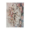 thumbnail image 2 of BZSMCE Square Tablecloth Swan Serenade in Floral Dream Pattern Tableclothes, 2 of 9