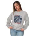 thumbnail image 3 of USA Pride Liberty Freedom and Justice Unisex Plus Fleece Graphic Sweatshirt Brisco Brands 3X, 3 of 6