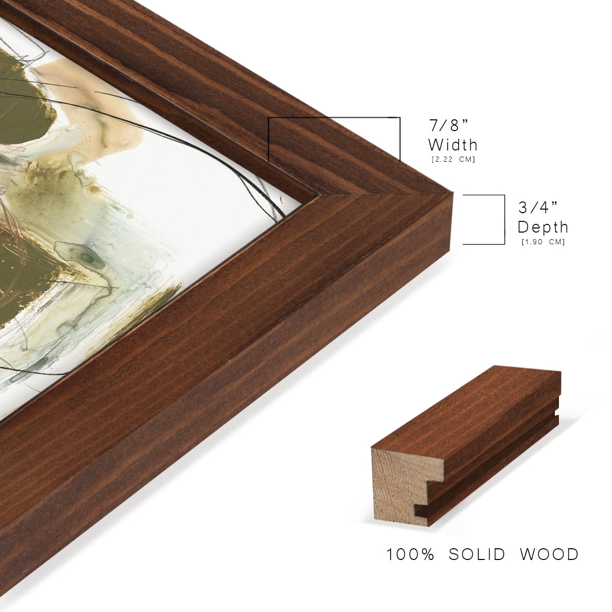 Rusted Loops I - Framed Print w/glass - Chestnut