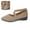 Khaki, variant on Willtoo Womens Crisscross Elastic Strap Wedge Flats Comfort Slip‑On Mary Jane Shoes Soft Lightweight Non‑Slip Round Toe Casual Walking Shoes