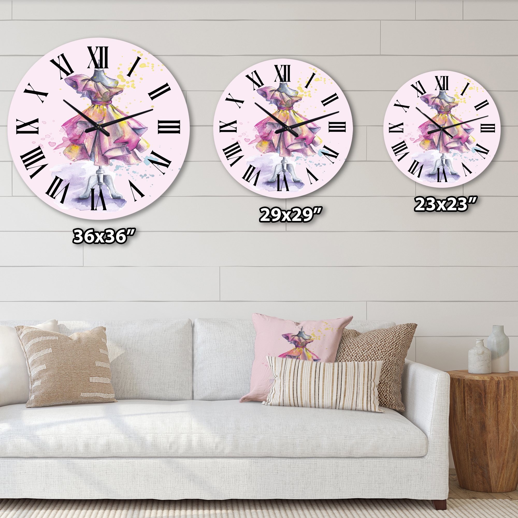 Designart 1 in Quartz French/Country Wall Clock