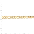 thumbnail image 4 of Solid 14k Yellow Gold 6mm Concave Open Figaro Chain Bracelet - with Secure Lobster Lock Clasp 8", 4 of 5