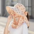 thumbnail image 5 of Women Outdoor UV Protection Wide Brim Face And Neck Protect Women Hats Sun Hat Ear Flap Sunscreen cap 4, 5 of 8