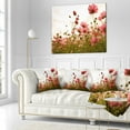 thumbnail image 2 of Designart Beautiful Cosmos Flowers Garden - Floral Throw Pillow - 18x18, 2 of 4