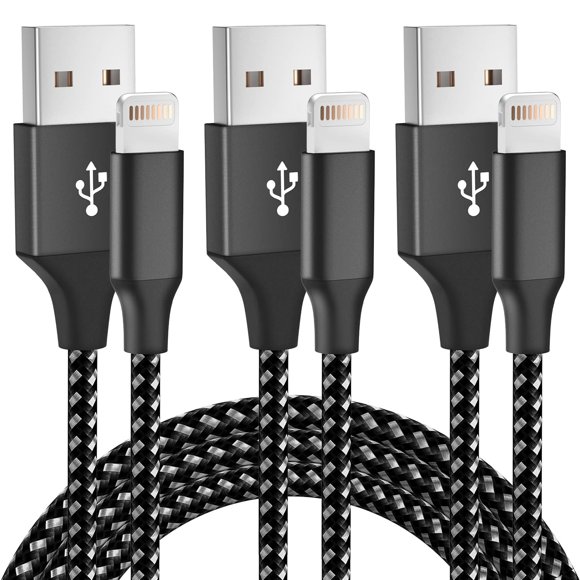 iPhone charger Apple MFi certified] 3Pack 10FT Lightning cable Fast charging Nylon Braided iPhone charger cord compatible with iPhone 13 12 11 Pro Max